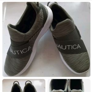Green Nautica Women Fashion Slip-On Sneaker Jogger Comfort Running Shoes SIZE 9